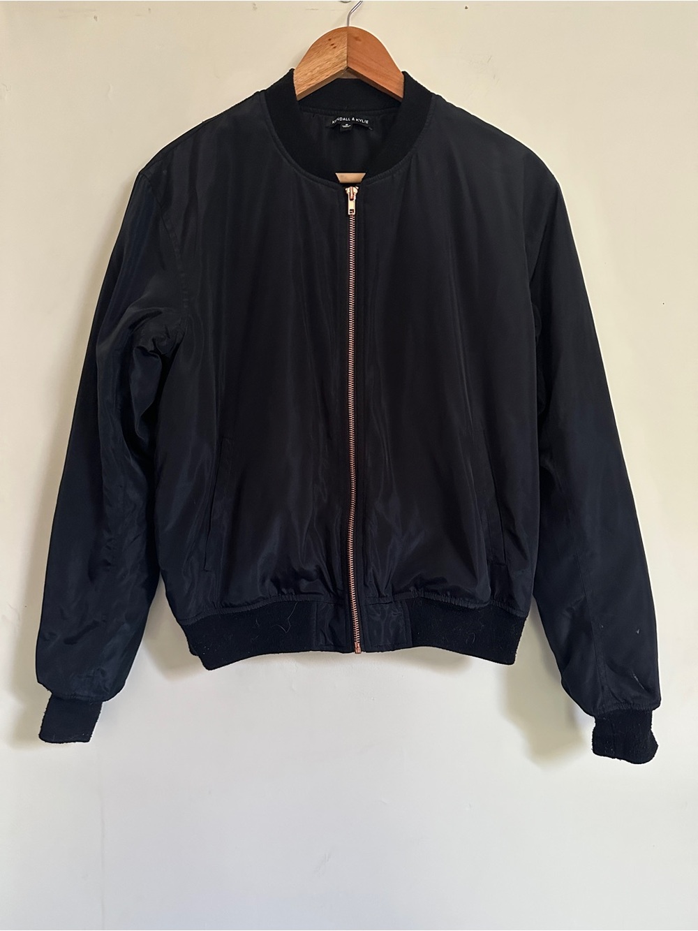 Kendall & Kylie Black Bomber Jacket